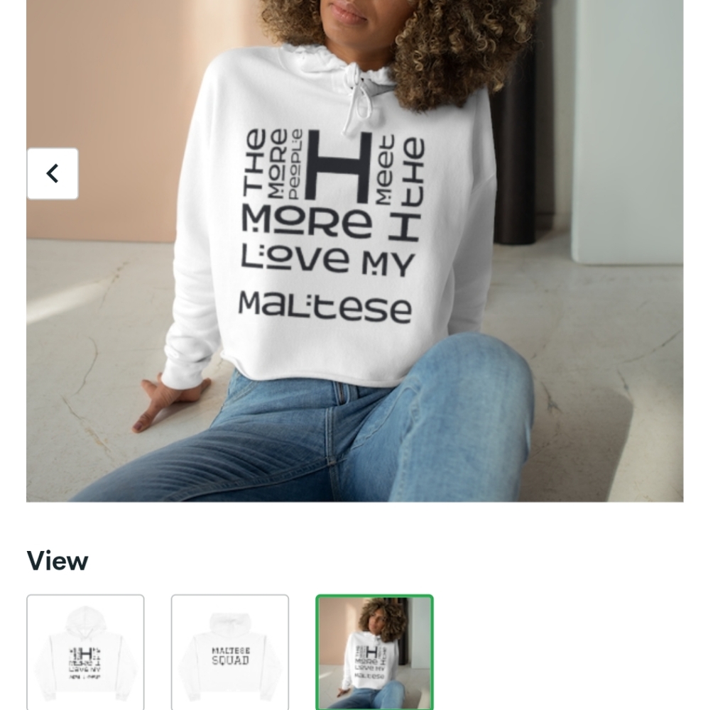 Maltese Squad crop Hoodie